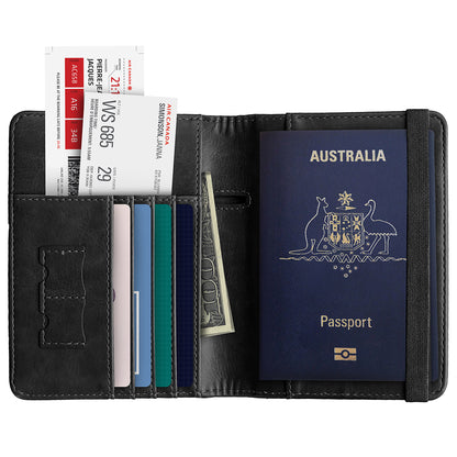 RFID Australian Passport Wallet Travel Passport ID Card Wallet Holder Cover RFID Blocking Leather Purse Case AU