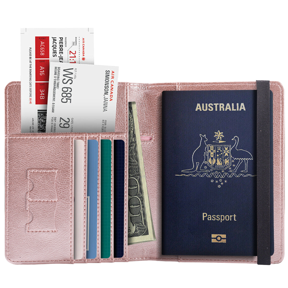 RFID Australian Passport Wallet Travel Passport ID Card Wallet Holder Cover RFID Blocking Leather Purse Case AU