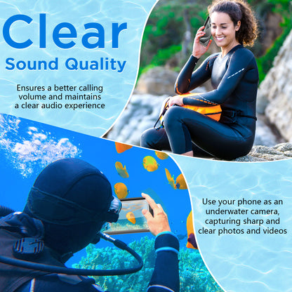 AICase Waterproof Universal Phone Case Self-Check Stand Diving Cover