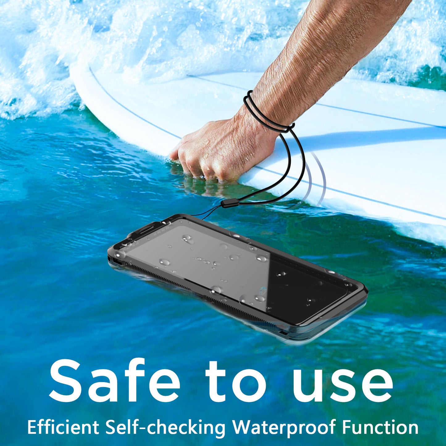 AICase Waterproof Universal Phone Case Self-Check Stand Diving Cover