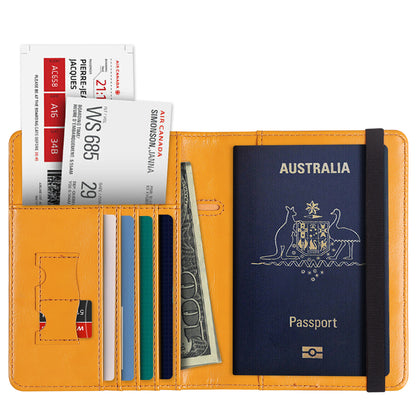 RFID Australian Passport Wallet Travel Passport ID Card Wallet Holder Cover RFID Blocking Leather Purse Case AU