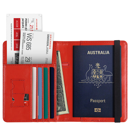 RFID Australian Passport Wallet Travel Passport ID Card Wallet Holder Cover RFID Blocking Leather Purse Case AU