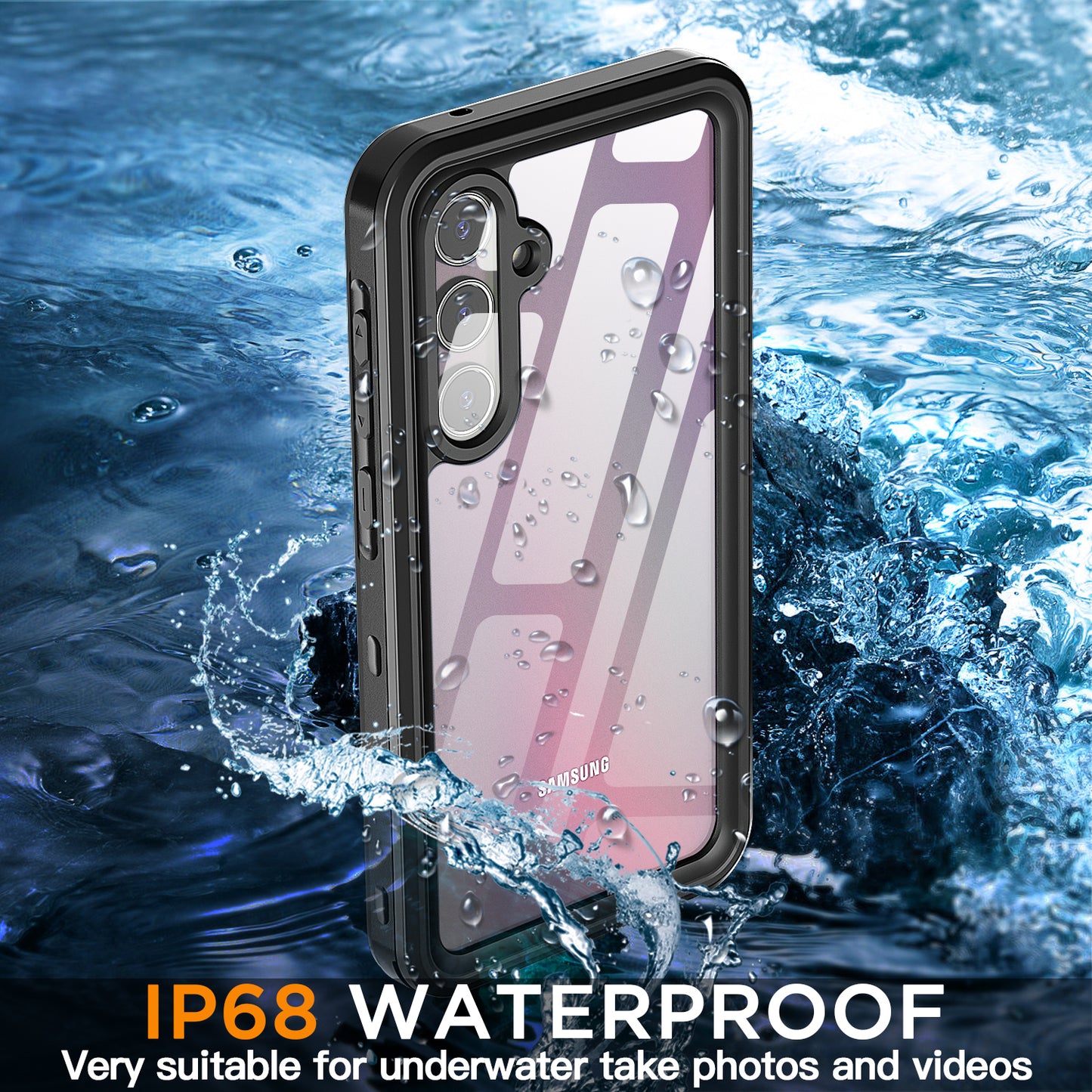 Waterproof Shockproof Heavy Duty Case with Strap for Samsung Galaxy A35 5G