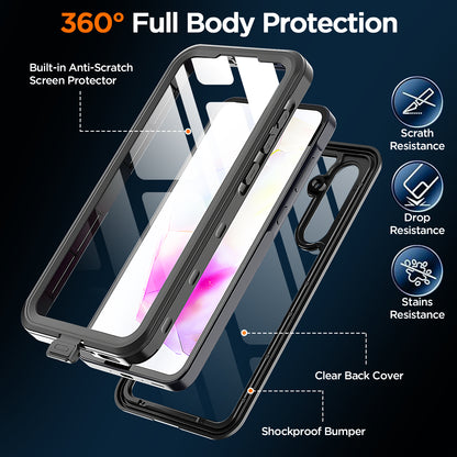 Waterproof Shockproof Heavy Duty Case with Strap for Samsung Galaxy A35 5G