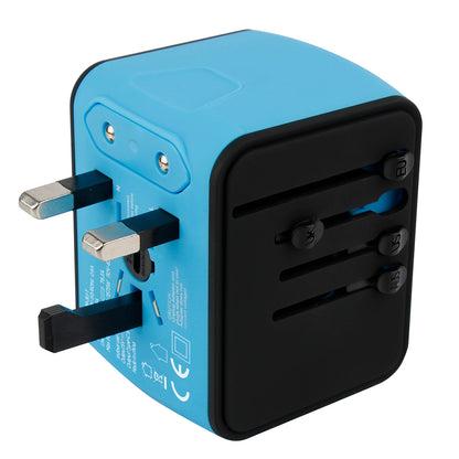 Universal Travel Adapter AC Plug Wall Charger with 3 USB + 1 Type-C Port