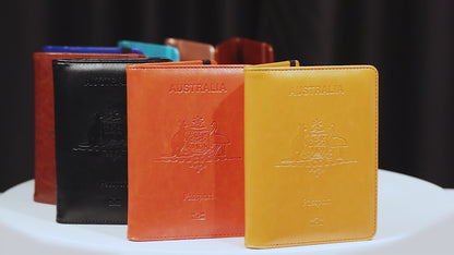 RFID Australian Passport Wallet Travel Passport ID Card Wallet Holder Cover RFID Blocking Leather Purse Case AU